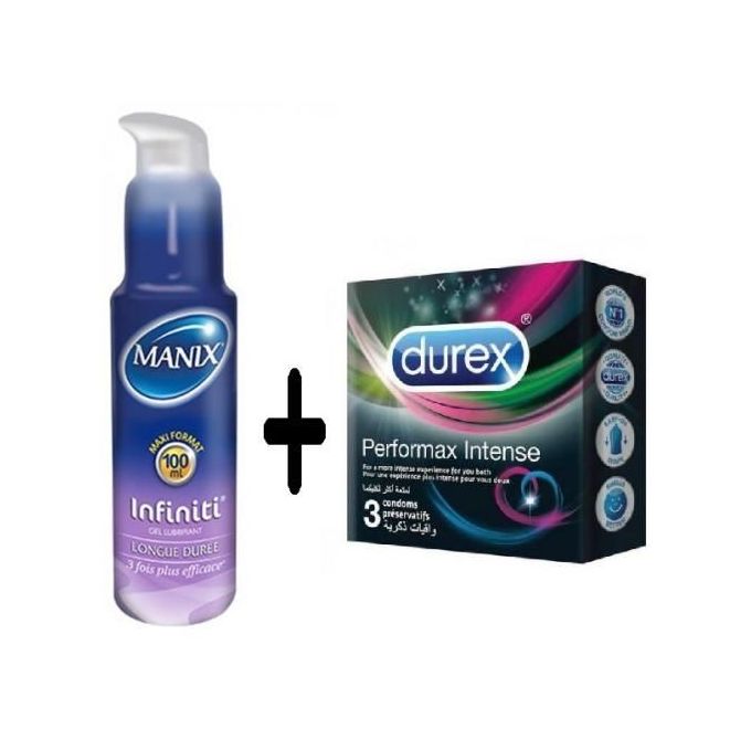 Durex 3 Performance Intense + Gel Manix Infiniti Lubrifiant Long durée 3 fois+ (2)